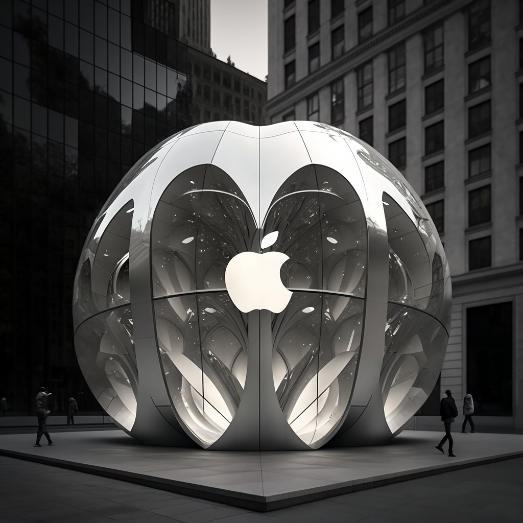NovArch Futuristic and Parametric Apple Store Architecture
